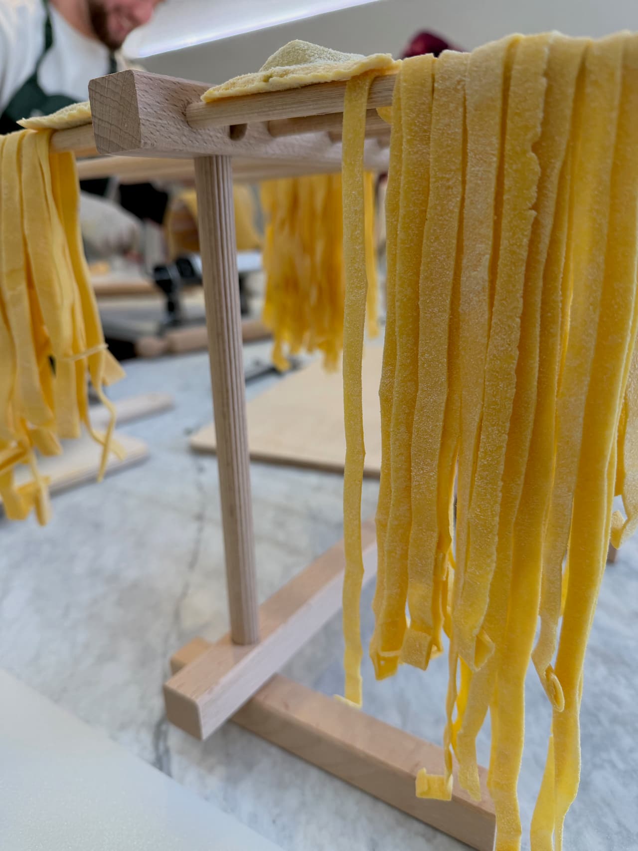 Fresh pasta craftsmanship background